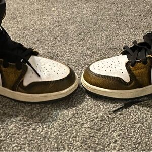 Kids' Black and Gold Sneakers